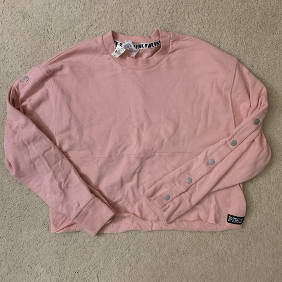PINK Cropped Crew - Picture 2 of 2